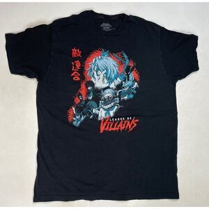 My Hero Academia League Of Villains T-shirt Men XL Black Graphic Anime